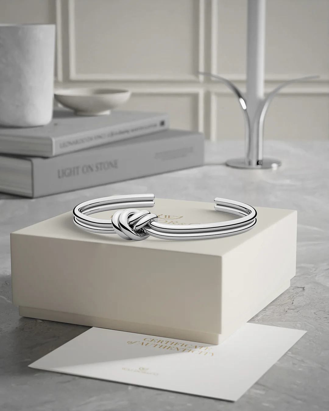 Dual Knot Bangle Polished - Image 3